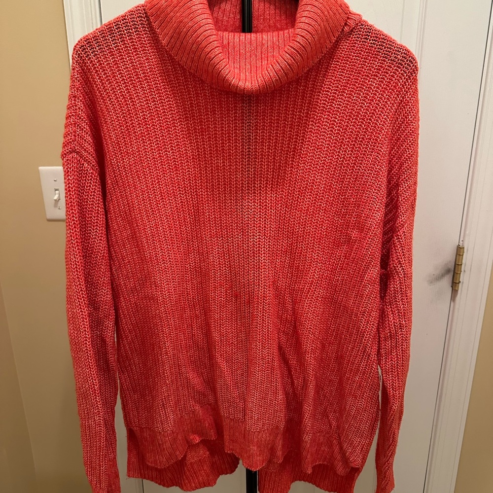 Candace Cameron Bure Step Hem Turtleneck Sweater - Size XL